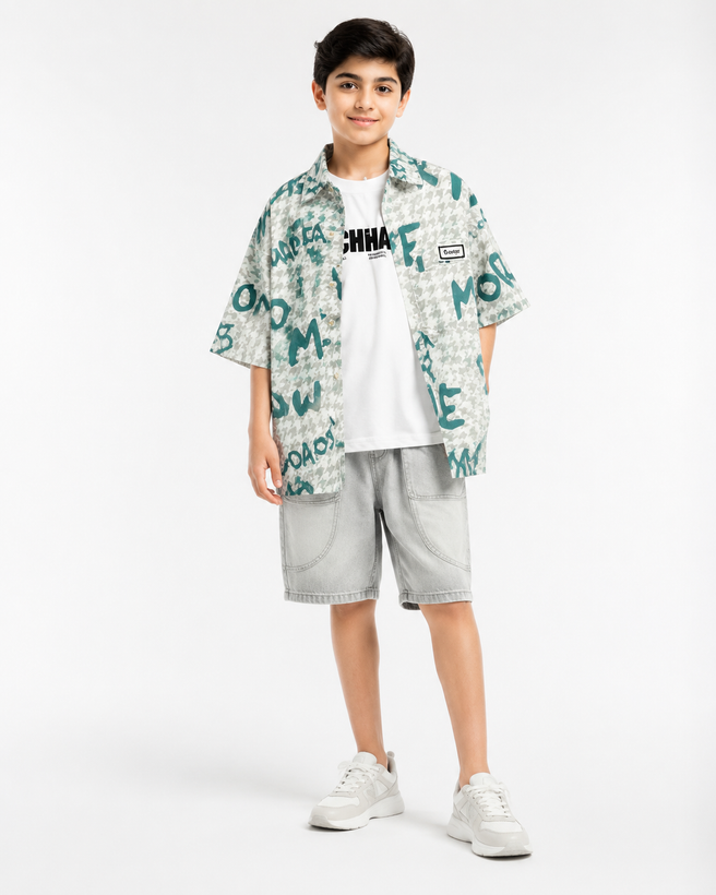 شومیز و رکابی پسرانه مدل وارداتی خنک و تابستانه-28019
